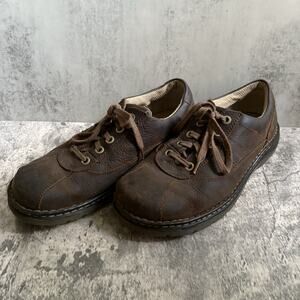 Doc Dr Martens "John" Oxford Casual Shoes Brown Leather Men's Size 12 EUC